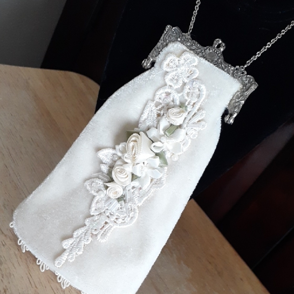 Vintage Floral Coin Purse Evening Bag KK106 - Picture 3 of 15